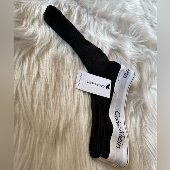Calvin klein thong black white logo l - Picture 1 of 4